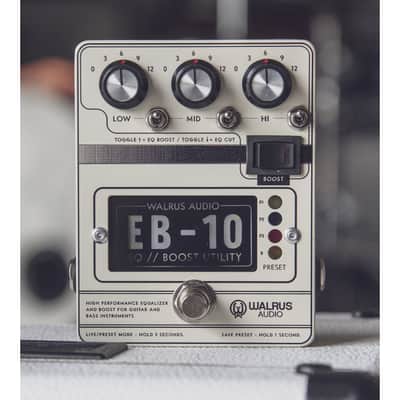 Walrus Audio EB-10 Preamp/EQ/Boost Pedal - Cream image 7