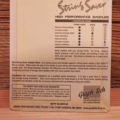 Graph Tech String Saver Originals Saddles Set Strat Style Elite 3 + 3, 2 1/16" string spacing (PS-8002-00) image 2