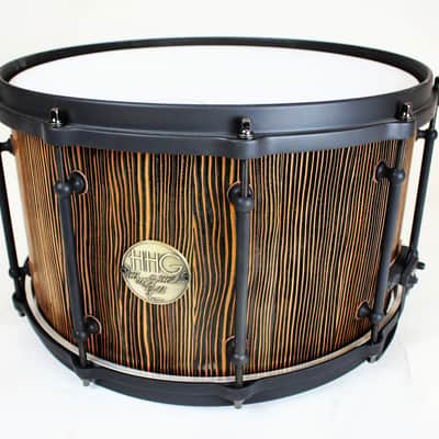 HHG Drums 14x8 Reclaimed Douglas Fir Stave snare drum, Natural Weathered Fir image 7