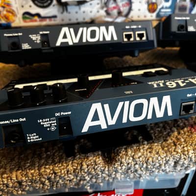 4x Aviom A-16II (A16-II) Personal Monitor Mixer with mount and power supply image 12