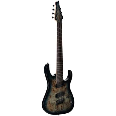 Ibanez RGMS7PB Multi-Scale Electric Guitar, 7-String, Cosmic Blue Sunburst image 2