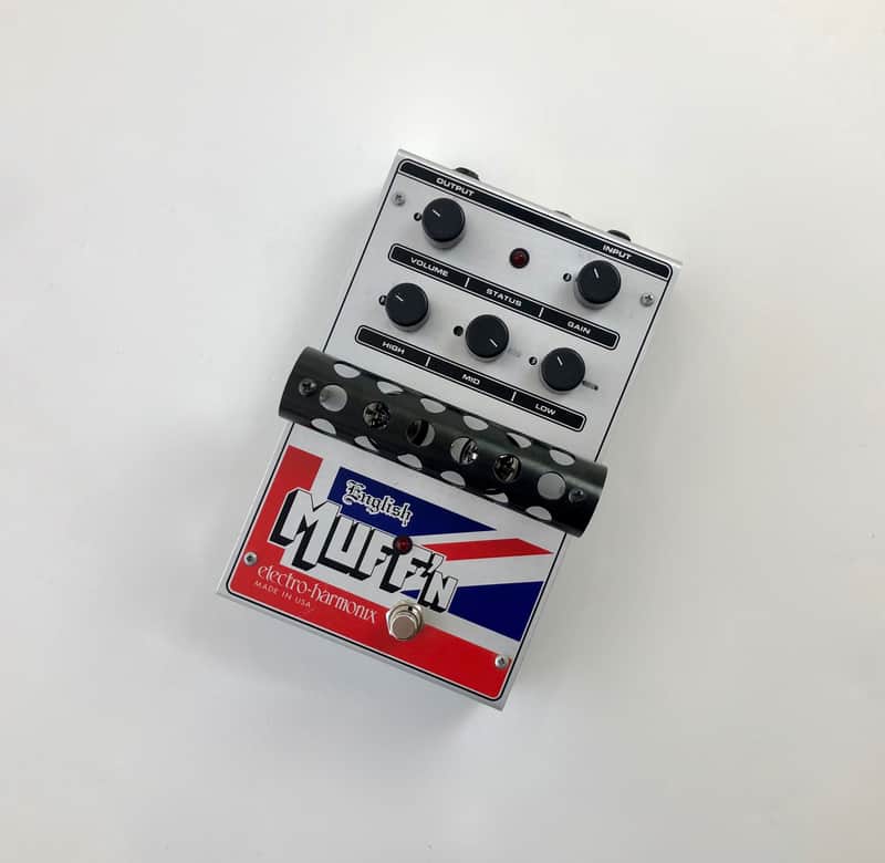 Electro-Harmonix English Muff'N Tube Distortion / Preamp 2010s - Silver / Red / Blue image 1