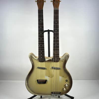 1959 (First Year) Danelectro Vintage 3923 Semi-Hollowbody Guitar / Bass Doubleneck w/ Case image 3