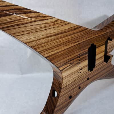 Finished Zebrawood HxH Xiphos body fits Ibanez (tm) Universe 7 string J2040 image 6