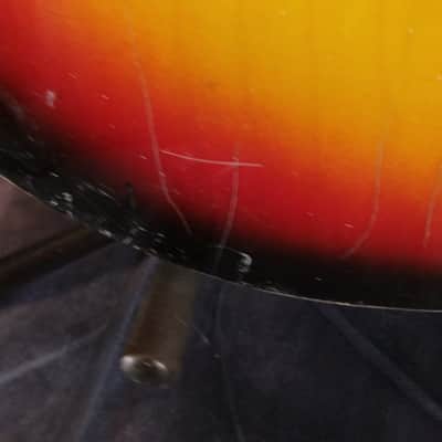 Kawai Vintage Made in Japan Semi Hollow Body Archtop Electric Guitar 1960s Sun Burst image 12