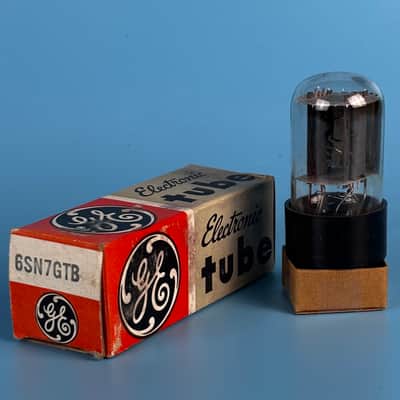 1960s General Electric 6SN7GT Vintage Grey Plated Vacuum Tube! T589 image 1