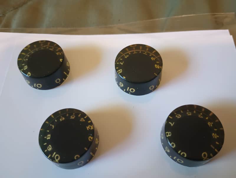 Vintage Gibson Speed Knobs 1970s - Black image 1