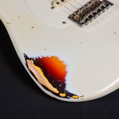 Fender Custom Shop Masterbuilt Kyle McMillin 1958 Stratocaster Journeyman Relic Aged White Blonde 2023 -Mint image 6