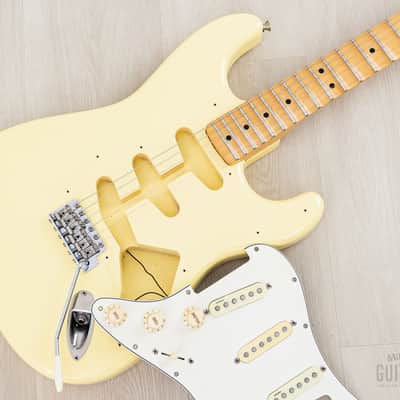 1994 Fender Custom Edition Yngwie Malmsteen Stratocaster ST72-140YM Yellow White w/ Dimarzio & Tweed Case, Japan MIJ image 21