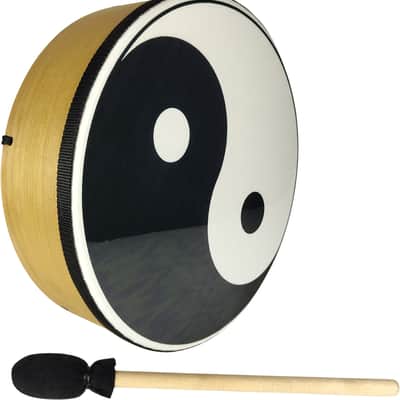 Remo ET 8414 YY YingYang Hand Drum - Light-colored frame image 5