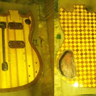 BLACK FRIDAY SALE, Custom SG Double Neck Guitar Body- Walnut & Maple. Only One Made,,6 String/12 String image 7