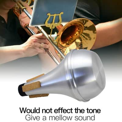 Trumpet Mute, Lightweight Aluminum Straight Mute for Jazz, 3.5"x6" Trumpet Muffler Silencer, Excellent For Stage Performance & Practice image 3