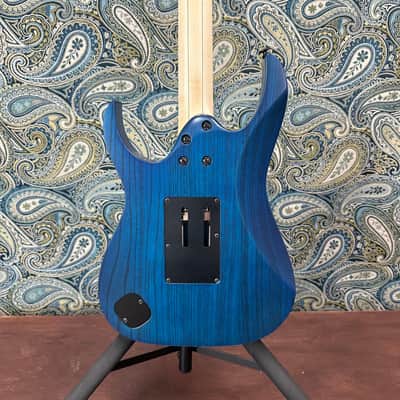Ibanez MIJ Prestige RG653DX Transparent Deep Blue Flat w/Molded Hard Case image 4