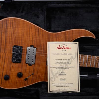 Jackson Signature Misha Mansoor Juggernaut HT6FM Flame Maple Top Satin Amber Tiger Eye 2026 w/OHSC image 12
