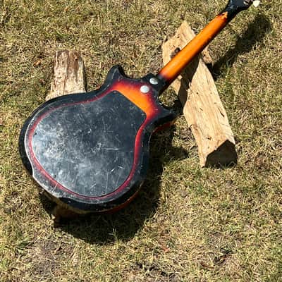 Vintage Airline Pocket Bass Guitar 1960’s - Sunburst Beat to H E Double Hockey Sticks and Ready to Roll! image 11