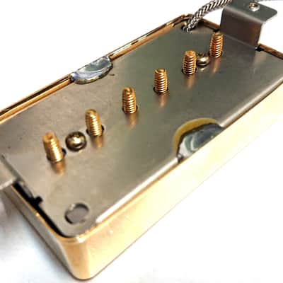 Q pickups Humbucker Sized P90s Set GOLD COVER BLACK FOIL PAF Fits Gibson Epi Greco Ibanez P90 Tone image 10
