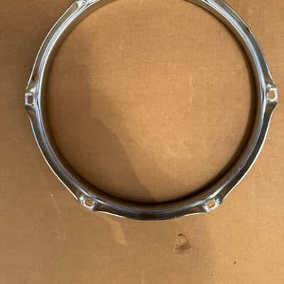 Unbranded 10"6-Lug Triple-Flanged Drum Hoop / Rim Chrome – Good Condition image 8