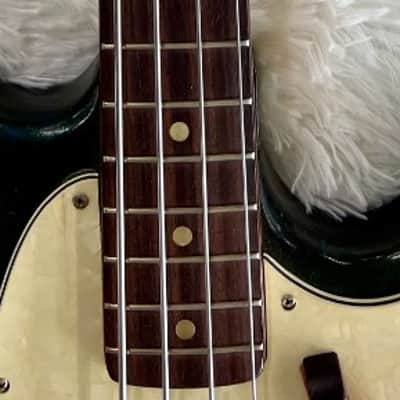 1973 Fender Mustang Competition Bass Burgundy Blue Aged Green w/Fender Gig Bag image 6