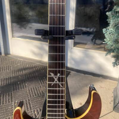 2008 Washburn X-Pro 50 Q Left-Handed Red Quilt Top with Softshell Case image 8