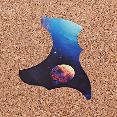 New Celestial Planet Space Guitar Pickguard Scratch Protective Plate Sticker 2023 - Adhesive backing image 5
