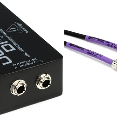 Behringer Ultra-DI DI400P 1-channel Passive Instrument Direct Box  Bundle with Pro Co EG-5 Excellines Straight to Straight Instrument Cable - 5 foot