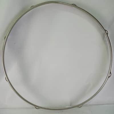 Slingerland 14" 8-Lug Nickel-BRASS Stick-Saver Snare Drum/Floor Tom NOB Rim/Hoop image 5