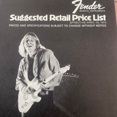 Fender Price Guide 1974 guitars amps bass misc. Case Candy booklet catalog image 11