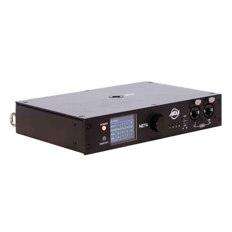 American DJ ADJ NET 4 RDM/ArtNet /sACN XLR RJ45 4-Port DMX Over Ethernet Node image 1