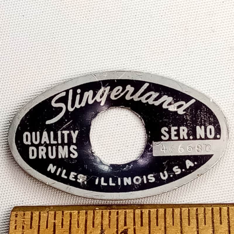 Slingerland Niles Black/Silver '79 #466680 Badge Snare/Bass/Tom Drum Vintage USA image 1