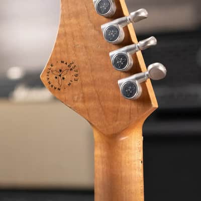Novo Custom Shop Serus J Medium Distress Electric Guitar - Candy Apple Red with Gig Bag image 7