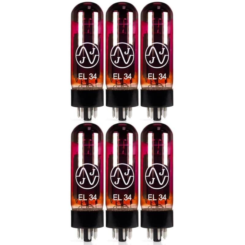 JJ Electronic EL34 Red Glass Power Vacuum Tube - Sextet image 1