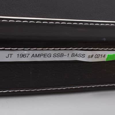 Ampeg  SSB-1 Owned by Jeff Tweedy of Wilco Electric Bass Guitar (1967), ser. #0214, black tolex hard shell case. image 12