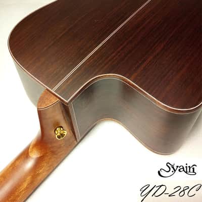 S.Yairi YD-28C all Solid Sitka Spruce & Rosewood Dreadnought Cutaway acoustic guitar image 6