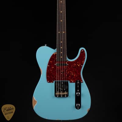 2024 - Suhr Eddie's Guitars Exclusive Roasted Classic T Antique - Daphne Blue image 3
