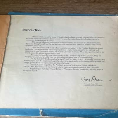 Original 1979 Moog Prodigy Owner’s Manual – by Tom Rhea (Rare Vintage) image 3