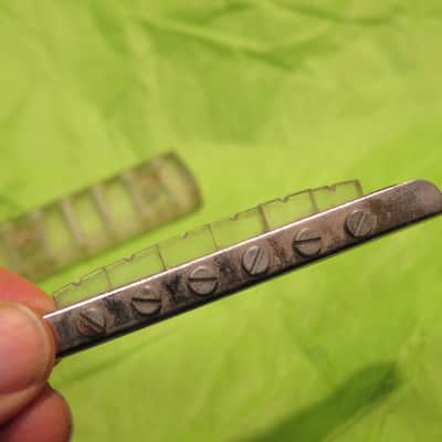 vintage 1960's clear Lucite bridge + tailpiece for solid body electric  - WHO MADE THIS??? image 9