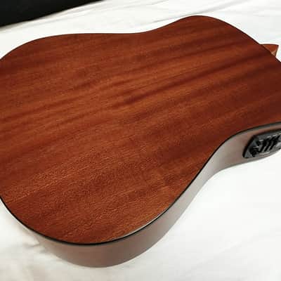 LUNA Safari Tribal Tabacco Sunburst acoustic electric TRAVEL GUITAR w/ Bag - 3/4 image 6