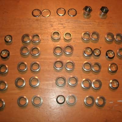 Luthier lot - 81+ various bass guitar tuner grommets image 2