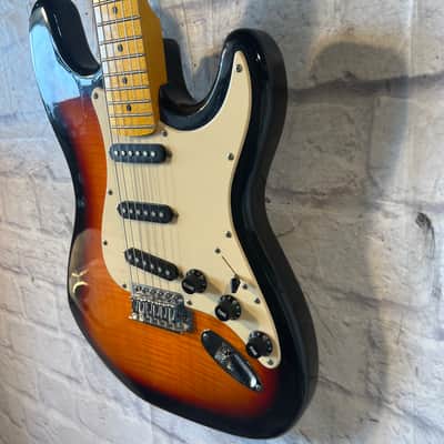 Spectrum Strat Style Sunburst Flame Top 3 Single Coils Electric Guitar image 5