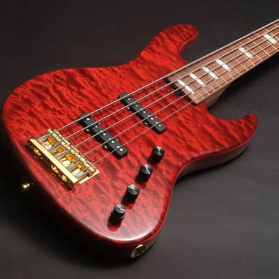 Sadowsky Guitars Limited Edition 2023 MasterBuilt 21-Fret Standard J/J Bass 5-Strings (Majestic Red High Polish) image 5