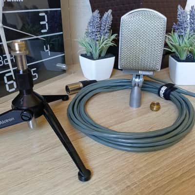 rear BEAG dynamic microphone EAG MD-16N (akg D12 type) 1970s XLR with stand image 5