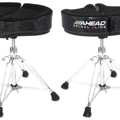 Ahead - SPG-BS - 18" Spinal G Saddle Black Cloth Top/Black Sparkle Sides, 4 Leg Base image 1