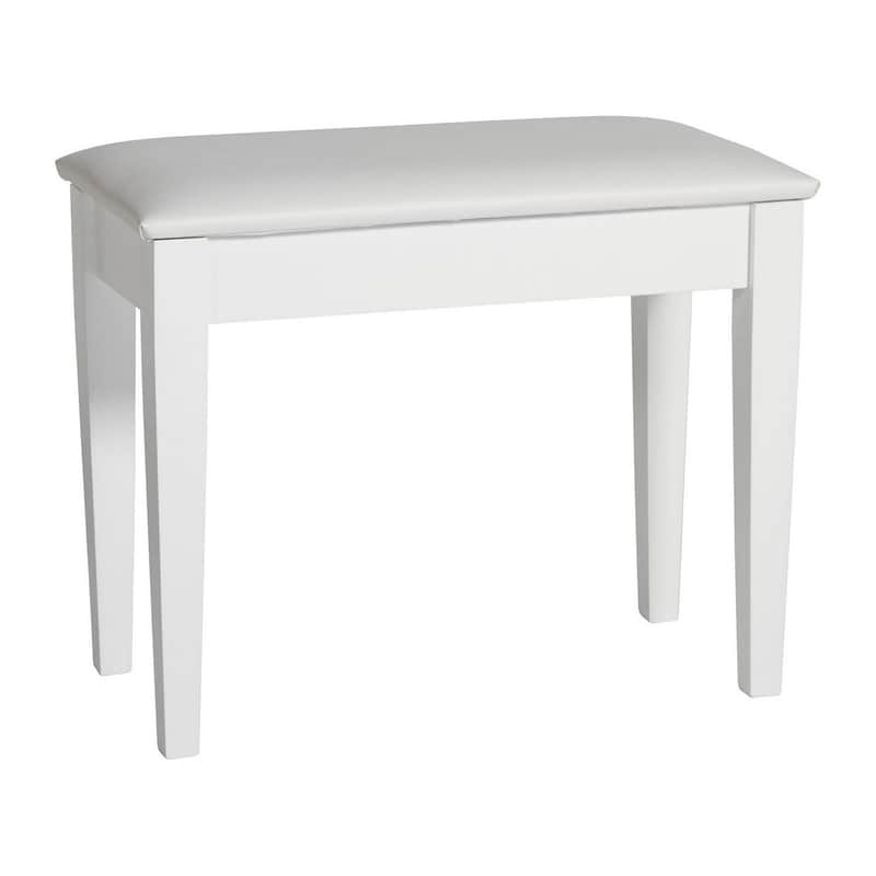 Roland PB-450WH Fixed Height Music Storage Piano Bench Satin White image 1