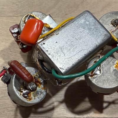 1970 Vintage Gibson EB-3 Bass Pots Complete Varitone Wiring Harness Pots image 3