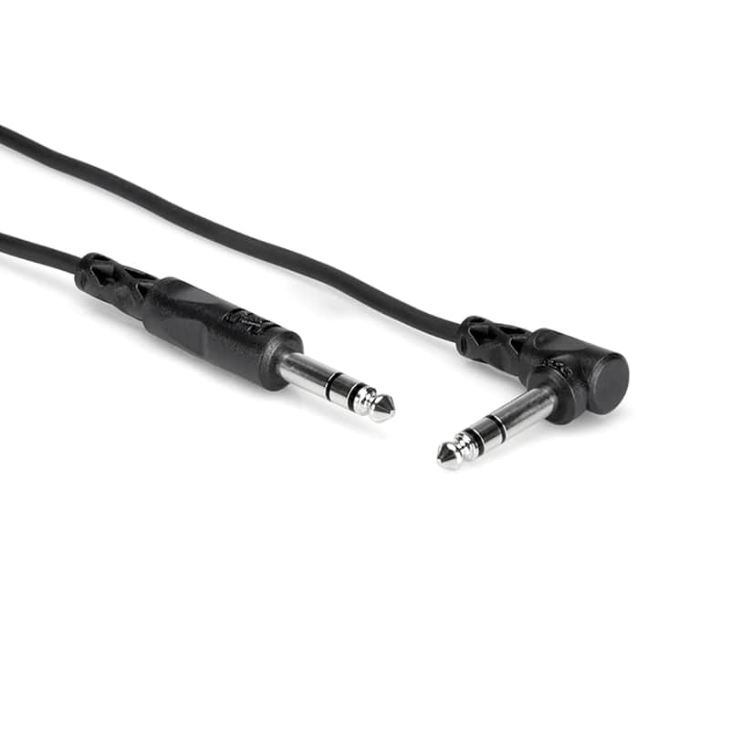 Hosa CSS110R CSS-110R 1/4" TRS to 1/4" Right-Angle TRS - 10' image 1