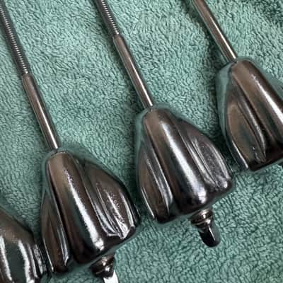 Yamaha Lot of 8 Bass Drum Claws + Tension Rods - 5” 90s - Chrome image 3