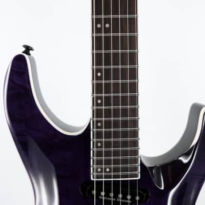 ESP LTD Andy LaRocque ALR-II Signature Guitar w/ Seymour Duncan Pickups & Hardshell Case - See-Thru Purple image 4