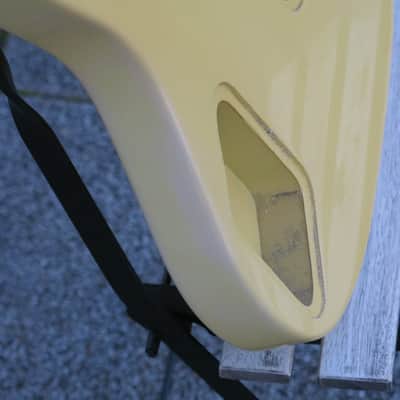 Hoyer Double Neck Blank 1980s - 'Vanillecreme' yellow image 7
