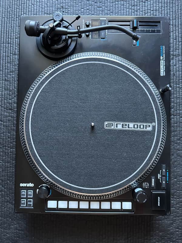 Reloop RP8000 Mk2 Advanced Hybrid Torque Turntable with Digital Control Section 2019 - Present - Black Serato DJ image 1
