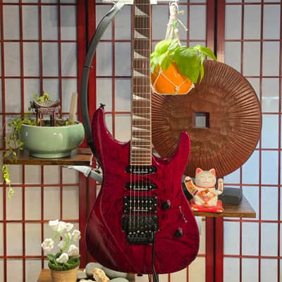 1998 Made in Japan Jackson Pro Series DK2 - Crimson Swirl - with vintage chainsaw case image 1